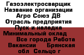 Газоэлектросварщик › Название организации ­ Агро-Союз ДВ › Отрасль предприятия ­ Пуск и наладка › Минимальный оклад ­ 55 000 - Все города Работа » Вакансии   . Брянская обл.,Сельцо г.